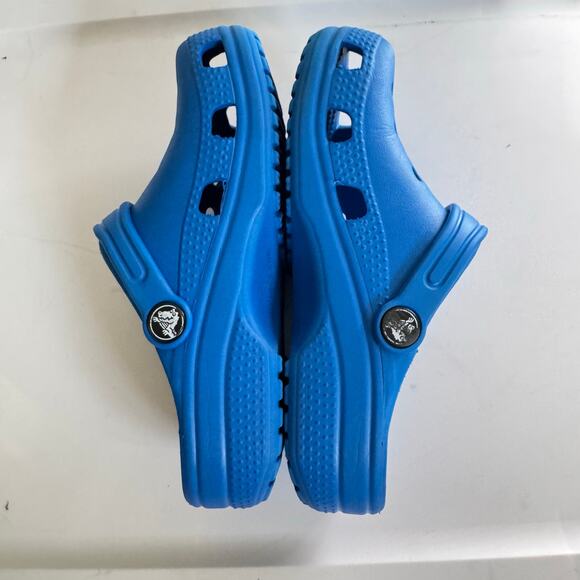 Crocs Classic Clog Youth J1 Blue Kids Slip-On Casual Water Beach Shoes - Picture 4 of 11